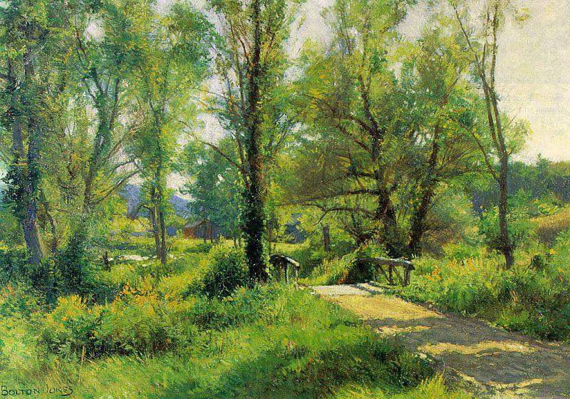 Hugh Bolton Jones Road to the Farm Spain oil painting art